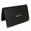 Porte-Cartes Livret noir en fibre d’ananas Piñatex