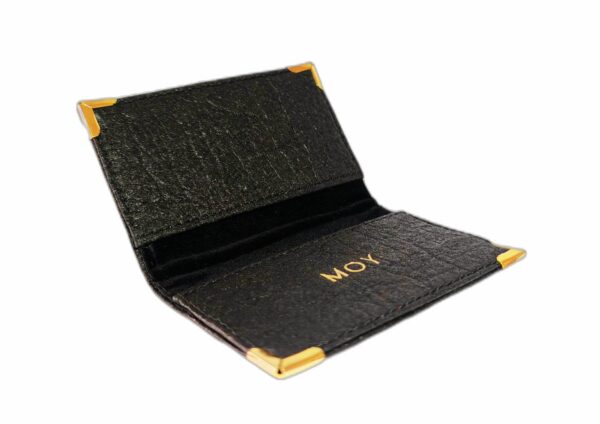 Porte-Cartes Livret noir en fibre d’ananas Piñatex – Image 2