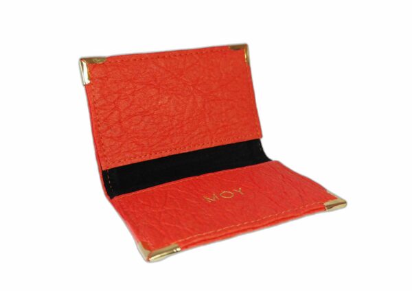 Porte-Cartes Livret paprika en fibre d’ananas Piñatex – Image 2